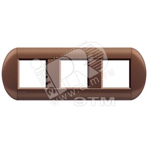 LivingLight Рамка овальная, 3 поста, цвет Марракеш