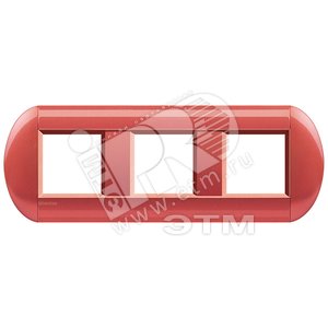 LivingLight Рамка овальная 3 поста Малина