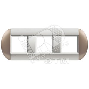 LivingLight Рамка овальная, 3 поста, цвет Бронзовый - Legrand