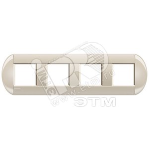 LivingLight Рамка овальная 4 поста Кремовый (LNB4802M4CL) - BTicino