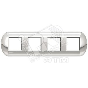 LivingLight Рамка овальная, 4 поста, цвет Хром - Legrand