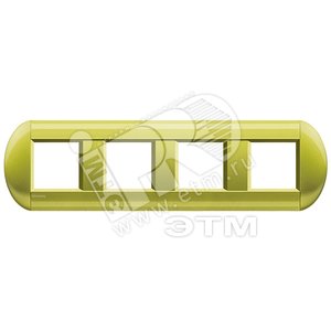 LivingLight Рамка овальная, 4 поста, цвет Лимон