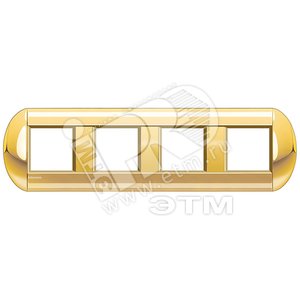 LivingLight Рамка овальная, 4 поста, цвет Золото - Legrand