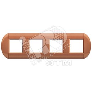 LivingLight Рамка овальная 4 поста Сиена (LNB4802M4SI) - BTicino