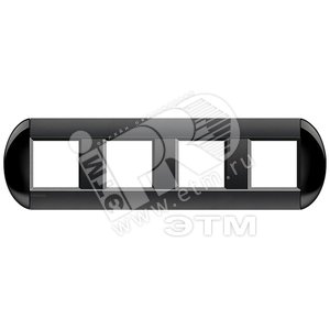 LivingLight Рамка овальная, 4 поста, цвет Дымчатый