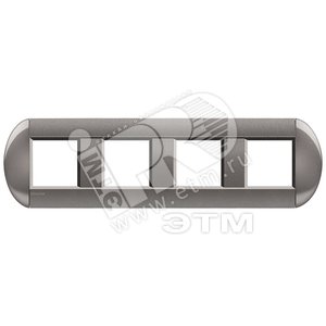 LivingLight Рамка овальная 4 поста Коралловый (LNB4802M4TG) - BTicino