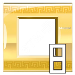 LL рамка 2x2мод.71мм.Орнамент