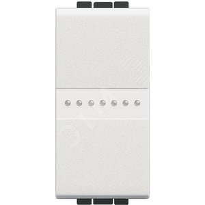 LivingLight Выключатель Axial с автоматическими клемами, размер 1 модуль, цвет белый