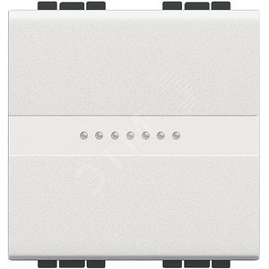 LivingLight Кнопка Axial с автоматическими клемами, размер 2 модуля, цвет белый - Legrand