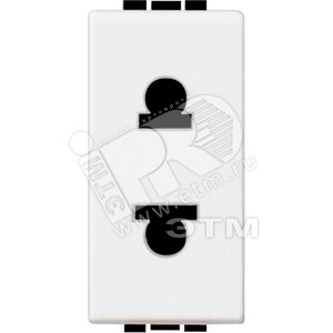 Розетка 2П 16A 127/230В закрытые контакты Евро-американский стандарт 1 модуль (N4125)