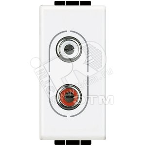 LivingLight Разъем Аудио 2хRCA белый (N4281) - Legrand