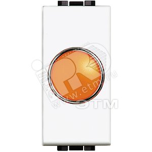 Элемент сигнальный оранжевый 1 модуль для ламп 11250L-11251L-11252L - BTicino