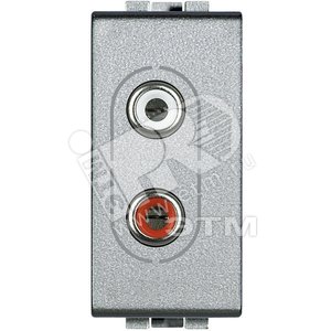 LivingLight Разъем Аудио 2хRCA, цвет алюминий - Legrand