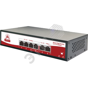 Коммутатор неуправляемый 6 портов RJ45 10 100 Мб/с  PoE 72Вт - SarmaTT