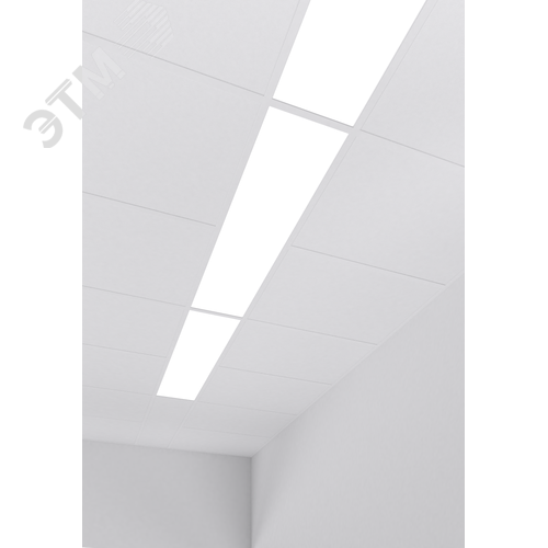 Светильник светодиодный VARTON E350 2.0 для образовательных учреждений 42 ВТ CRI90 4000 K встраиваемый/накладной 1195х295х50 мм IP40 с опаловым рассеивателем 3