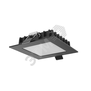 Светильник светодиодный ДВО-12Вт 110х110х25мм IP54/IP44 1200Лм 4000K DL-03 черный