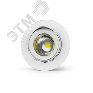 Светильник светодиодный ДВО-30Вт DL/R поворотный 40 град 165х125мм 3000K белый DALI (155mm)