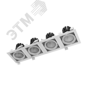 Светильник светодиодный ДВО-40Вт 165х165х140мм IP20 поворотный 35 град 3600Лм 3000К DL-Tetris DALI 2