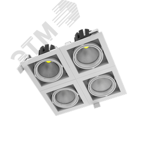 Светильник светодиодный ДВО-40Вт 165х165х140мм IP20 поворотный 35 град 3600Лм 3000К DL-Tetris DALI 3