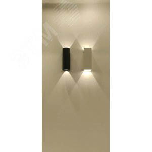 Светильник светодиодный WL-Cube настенный10W 3000K 80х80х230мм угол 60 град. IP54 RAL9010 белый матовый 2