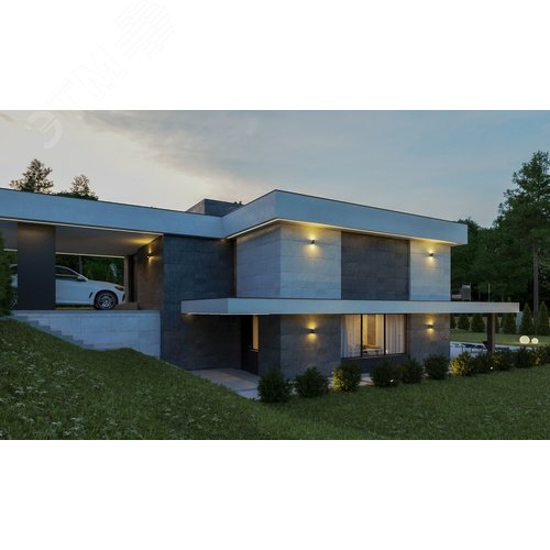 Светильник светодиодный ДБУ-20Вт IP67 2000 Лм 3000К Gutta Twin серый 60 град 2