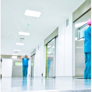 Светильник светодиодный ДВО медицинский 595х595х55 мм опаловый рассеиватель 36Вт 4000К IP54 с функцией аварийного освещения 2