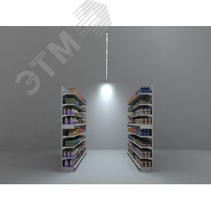 Светильник светодиодный ДПО/ДСО-80Вт IP23 7900Лм 3000К Mercury LED Mall 1,5м опал 1460х66х58мм 5