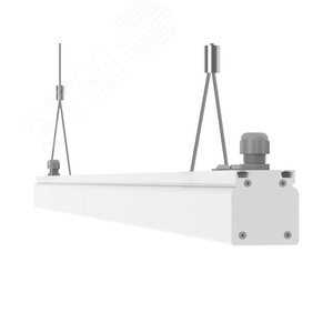 Светильник светодиодный Mercury Mall IP54 2160x54x58мм линза 89 градx115 78W 4000К белый RAL9003 3