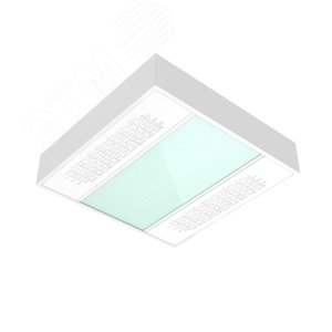 Светильник светодиодный ДПО-30Вт IP54 3800 Лм 4000К бактерицидный UV EM белый рассеиватель стекло - VARTON