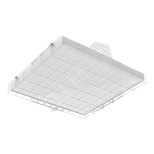 Светильник светодиодный VARTON S070 2.0 спортивный для образовательных учреждений 42 ВТ CRI90 4000 K накладной 603х620х70 мм IP40 с призматическим рассеивателем с защитной решеткой - VARTON