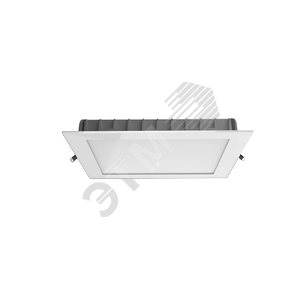 Светильник светодиодный DL-03 квадратный встраиваемый 200х200х25 25W 4000K IP54/IP20 аварийный автономный постоянного действия Teletest RAL9010 белый матовый