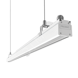 Светильник светодиодный Mercury Mall IP54 2160x54x58мм акрил 78W 4000К белый RAL9003