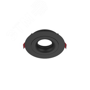 Рамка для модульного светильника FLEX 50 02 круглая встраиваемая 110х45мм RAL9005 черный муар поворотная - VARTON