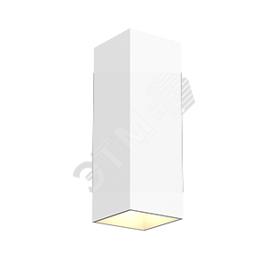 Светильник светодиодный WL-Cube настенный10W 3000K 80х80х230мм угол 60 град. IP54 RAL9010 белый матовый