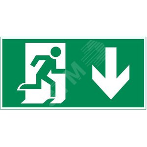 Пиктограмма ФИГУРА/СТРЕЛКА ВНИЗ 300х150мм для аварийно-эвакуационного светильника Vision/IP65 Basic