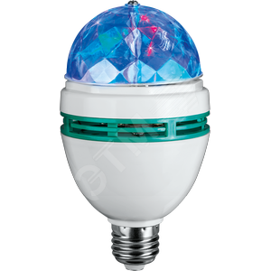 Диско-лампа светодиодная LED 3вт Е27 RGB (61120 OLL-DISCO) - ОНЛАЙТ