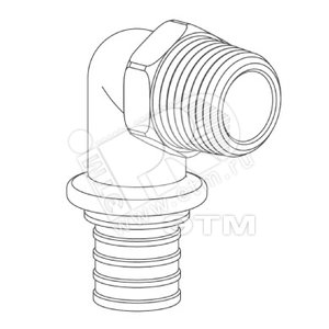 Угольник-переходник с наружной резьбой 20-R 1/2   (RX) (139501-002) - REHAU
