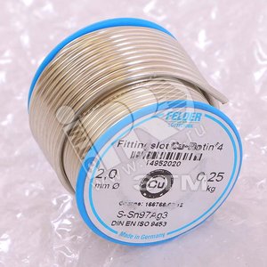 Припой мягкий серебро 2.0мм 250гр на шпуле        Cu-Rotin *4 (14952020) - FELDER