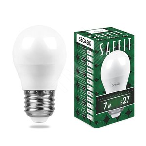 Лампа светодиодная LED 7вт Е27 белый матовый шар - Feron