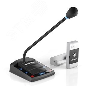 Устройство переговорное цифровое дуплексное ‘клиент-кассир‘ с выходом для подключения усилителя индукционной петли для слабослышащих + режим ‘Симплекс‘ + абонентская панель с функцией ‘Вызов‘ и выходом для записи переговоров (STELBERRY S-423)