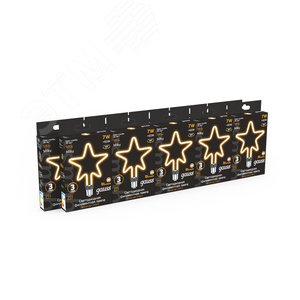 Лампа светодиодная LED 7 Вт580 Лм 2700К теплая Е27 Star milky Filament Artline Gauss (1006802104) - фото 3