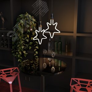 Лампа светодиодная LED 7 Вт580 Лм 2700К теплая Е27 Star milky Filament Artline Gauss (1006802104) - фото 6