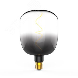 Лампа светодиодная филаментная LED 5 Вт 200 лм 1800К V140 теплый E27 AC 220В темная колба Black Filament Gauss