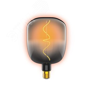 Лампа светодиодная филаментная LED 5 Вт 200 лм 1800К V140 теплый E27 AC 220В темная колба Black Filament Gauss 2