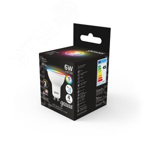 Лампа светодиодная LED 6 Вт 440 лм RGBW софит MR16 GU10 AC 220В RGBW и димирование от пульта Black Gauss 4