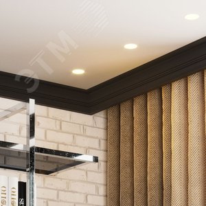 Лампа светодиодная LED 7 Вт 600 лм 3000К софит MR16 теплый GU5.3 AC 220В Black 15