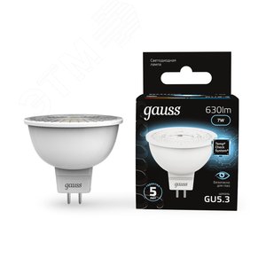 Лампа светодиодная LED 7 Вт 630 лм 4100К софит MR16 нейтральный GU5.3 AC 220В Black 11