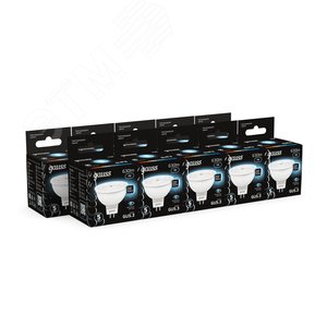 Лампа светодиодная LED 7 Вт 630 лм 4100К софит MR16 нейтральный GU5.3 AC 220В Black 12