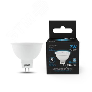 Лампа светодиодная LED 7 Вт 630 лм 6500К софит MR16 холодный GU5.3 AC 220В Black - фото 12
