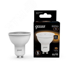 Лампа светодиодная LED 7 Вт 600 лм 3000К софит MR16 теплый GU10 AC 220В Black 11
